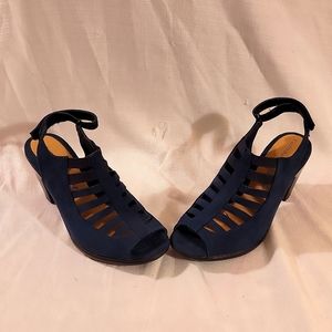 Craft & Barrow with Orthotite Comfort Navy Blue Suede Lattice Design Size 8.5